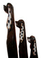 Balinese Wood Handicraft 3 Feet Large Polkadot Ears Canine Hound Dog Set