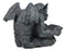 Notre Dame Horned Gargoyle With Spell Book Statue Demonic Bibliography Watchmen