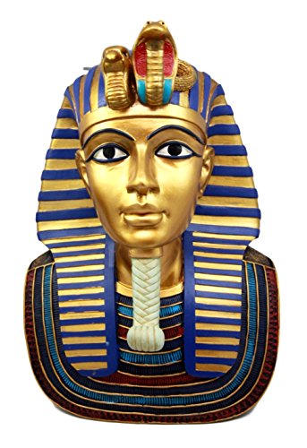 Ebros Large Cobra And Nemes Mask of Pharaoh Egyptian King Tut Bust Figurine 11"H