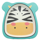 Ebros Zebra 5 Pc Organic Bamboo Dinnerware Set For Kids Children Toddler Baby