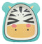 Ebros Zebra 5 Pc Organic Bamboo Dinnerware Set For Kids Children Toddler Baby