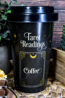 Wicca Psychic Tarot Readings Coffee Card Bamboo Travel Mug Cup W/ Lid And Sleeve