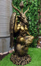 Large Gold Tone 3 Feet Oversized Sabbatic Goat Baphomet Statue