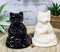 Yin Yang Zen Monk Buddha Cats Monks Meditating Ceramic Salt And Pepper Shakers