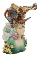 Coastal Decor Lady Unicorn Statue 8"Tall Josephine Wall Mermad Fairy Figurine