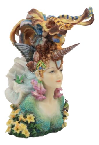 Coastal Decor Lady Unicorn Statue 8"Tall Josephine Wall Mermad Fairy Figurine