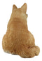Large 18.5" Long Sitting Realistic Lifelike Welsh Corgi Dog Statue Home Decor