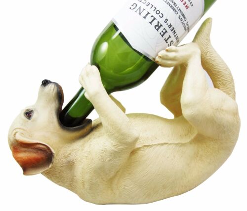 Decorative Golden Labrador Retriever Wine Bottle Holder for Pet or Canine Lovers