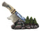 Ebros Gray Wolf In Forest Scene Centerpiece With Hunting Knife Letter Opener Statue