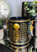Egyptian King Tut Pharaoh Pen Holder 4"H Tutankhamun Bust Stationery Organizer