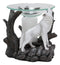 Ebros White Wolf Howling Electric Oil Burner Tart Warmer Statue Night Light