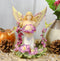 Ebros Jody Bergsma Faith Fairy Purple Flower with Hummingbirds Statue 5.75" Tall