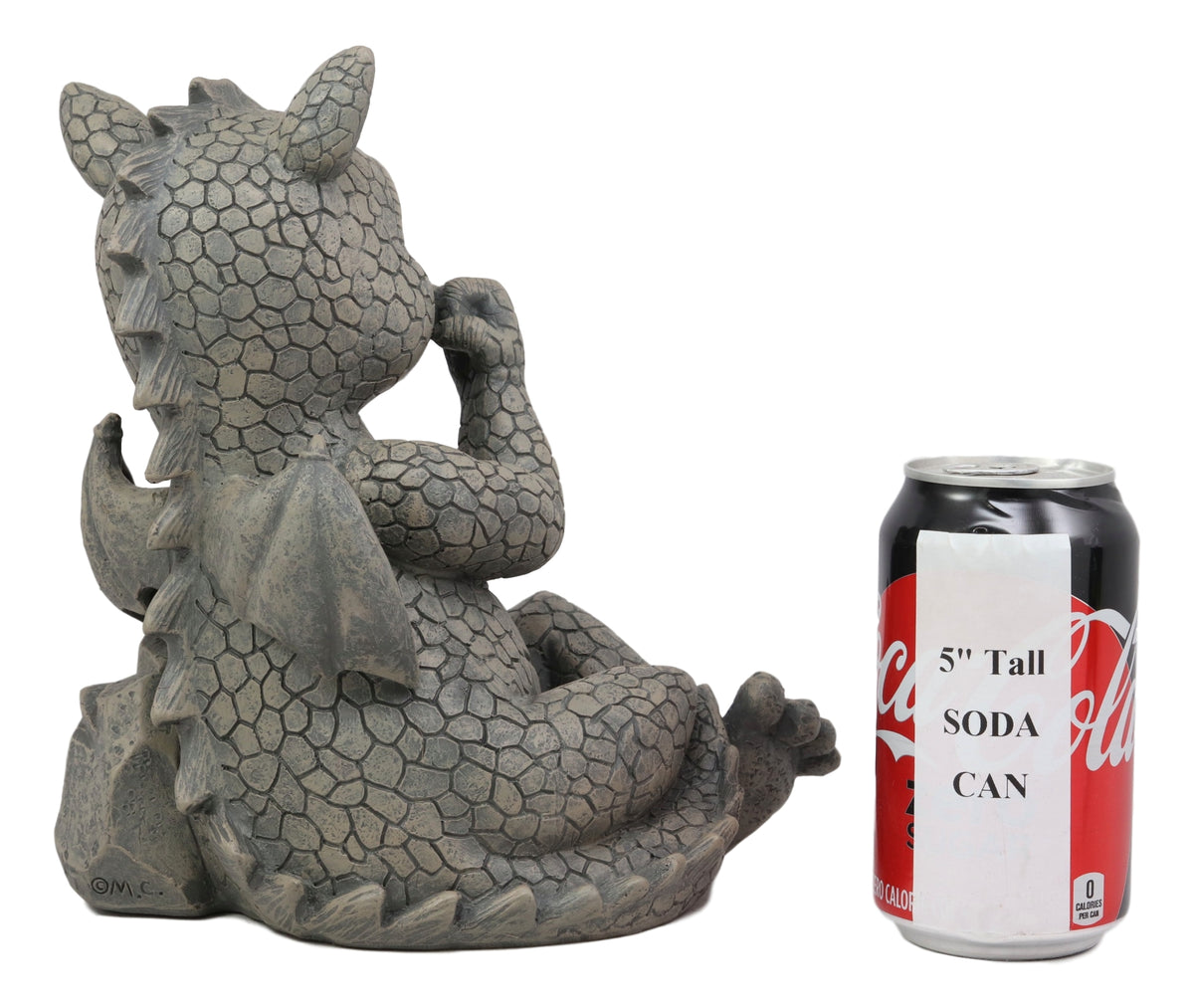 Ebros Whimsical Bad Habit Garden Dragon Picking Nose Statue Fantasy Dragons Decor - Ebros Gift
