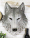 Large Gray Timber Wolf Head Wall Decor Plaque 16.5"Tall Taxidermy Art Decor