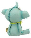 Furrybones Blue Elefun Peanut Elephant Skeleton Figurine 3"H Dumbo Furry Bones