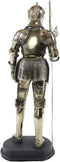 Large Fine Medieval Knight Suit of Armor Statue Halbedier Pikeman Sentry 13"H