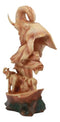 Ebros Wildlife Elephant Bust Statue 12" Tall Faux Wood Resin Wildlife Safari Elephant Family Migration Scene Figurine