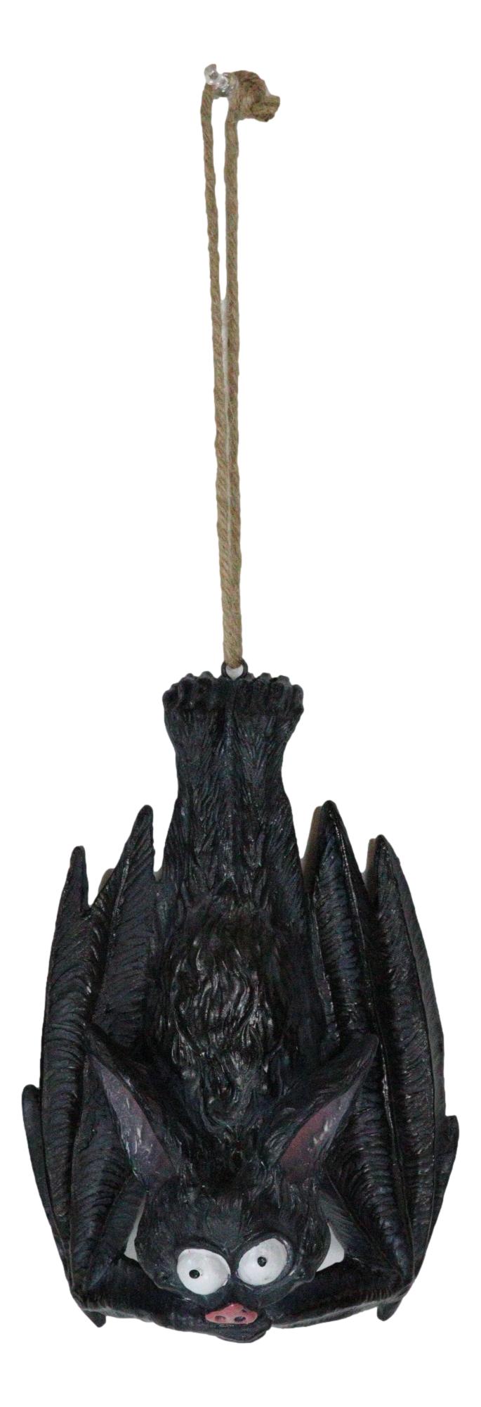 Gothic Vampire See Hear Speak No Evil Comical Bats Hanging Ornament Set of 3