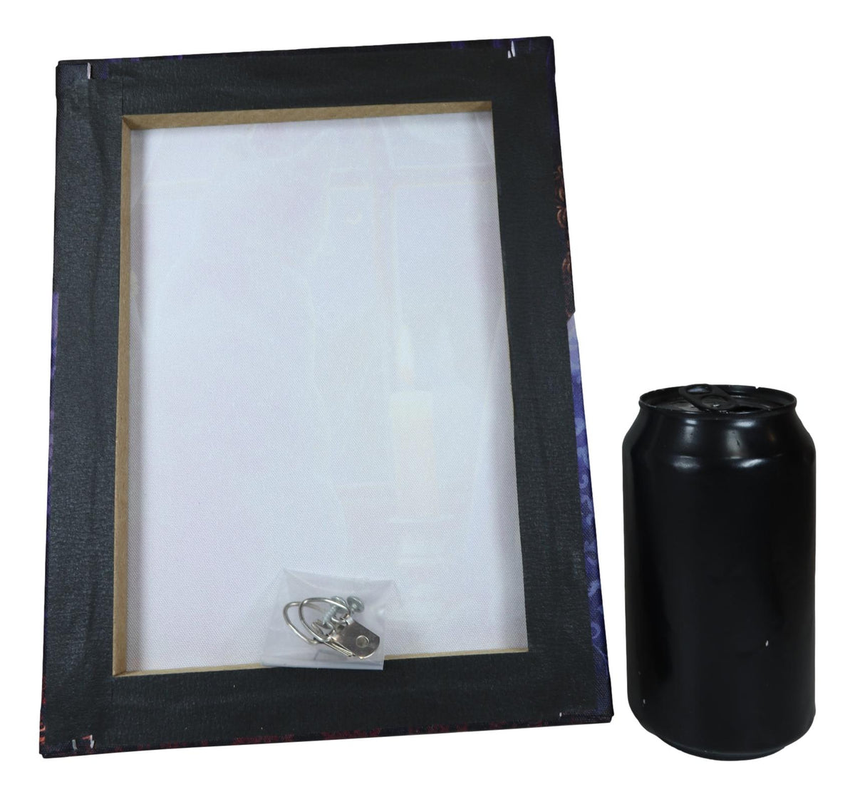 Midnight Vigil Black Cat By Window With Candle Wood Framed Canvas Wall Decor