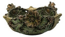 Large Art Nouveau Poppy Flower Basket Bowl 11.25"W For Fruits Potpourri Display