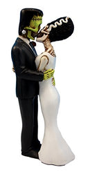 Ebros DOD True Love Kiss Skeleton Frankenstein Bride and Groom Couple Figurine