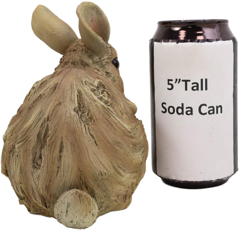 Ebros Crouching Bunny Rabbit Resin Statue 5.5