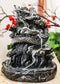 Feng Shui Oriental Dragon King On Rocky Mountain Backflow Cone Incense Holder