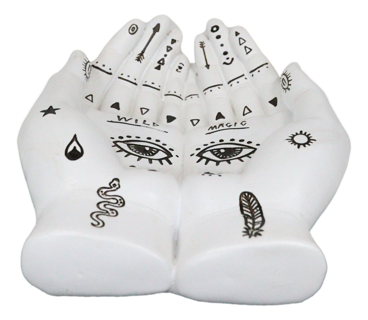 Psychic Fortune Teller Chirology Palmistry Hand Palms Eye Of Providence Figurine