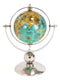 Modern Decorative Desktop Blue World Atlas Map Globe With Rotational Axis 9"H