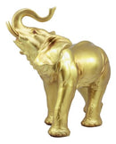 Auspicious Large Thai Buddha Feng Shui Golden Elephant With Trunk Up Statue
