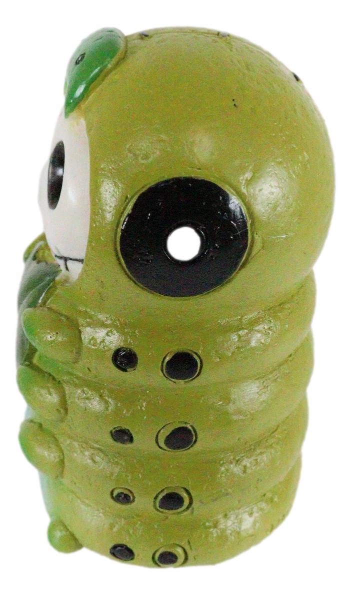 Furrybones Inch The Leaf Caterpillar Skeleton Monster Sit Up Ornament Figurine - Ebros Gift