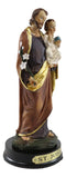 Ebros Catholic Divinity Saint Joseph Carrying Baby Jesus Figurine 5"H Holy Family