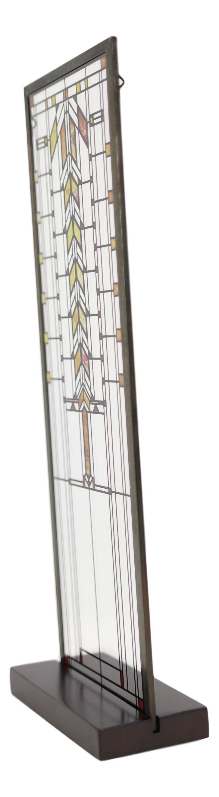 Frank Lloyd Wright Barton House Buffet Door Stained Glass Wall Or Desktop Plaque - Ebros Gift