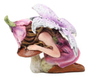 Pink Lily Fairy with Toadstool Mushroom and Snail Figurine 3.25"H Faerie Garden