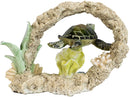 Ebros Nautical Marine Green Sea Turtle Swimming By Coral Reef Decor Figurine 6"L