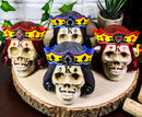 Ebros Set of 4 Casino Royale King Skulls In 4 Suits Spade Heart Club Diamond Figurine