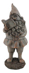 Whimsical Festive Holiday Novelty Old Mr Gnome Dwarf Reading Story Book Figurine