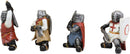 Ebros Medieval Knights Crusaders with Swords Axe & Shield Figurine Set of 4