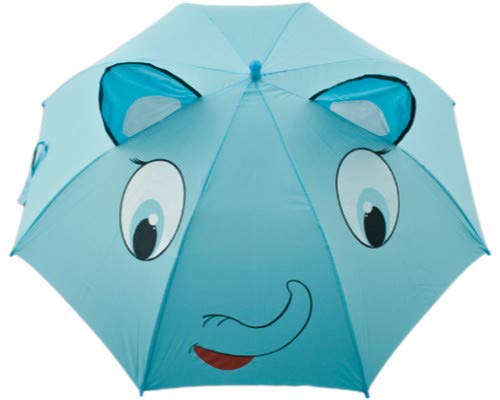 Pack of 2 Children Kids Animated 3D Pop Up Blue Safari Elephant Umbrella 33"Dia