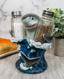 Ebros Ocean Apex Predator Great White Shark Salt And Pepper Shakers Holder Set