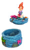 Mermaid Mergirl Ariel Sitting On Rock By Corals Mini Decorative Box Figurine