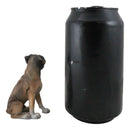 Realistic Pet Pal Adorable Sitting Brindle Boxer Dog Dollhouse Mini Figurine