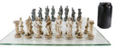 Ebros Olympus War Greek Olympian Gods Demigods Resin Chess Pieces With Glass Board Set