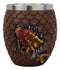 Ebros Medieval Khaleesi's Dragon Colorful Scale Egg With Hatching Wyrmling Small Drink Cup 3.75" High Fantasy GOT Themed Dungeons And Dragons Drinking Party Prop Cups (Set of 2 Red)
