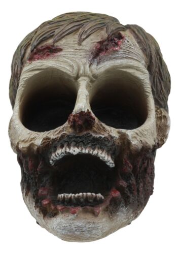 Ebros Zombie Salt and Pepper Shakers Holder Set with Glass Shakers 5.5" H - Ebros Gift