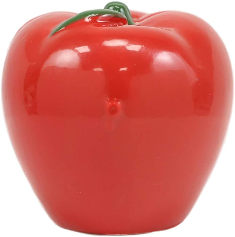 Ebros Red Apples Ceramic Magnetic Salt And Pepper Shakers Set 3" Height