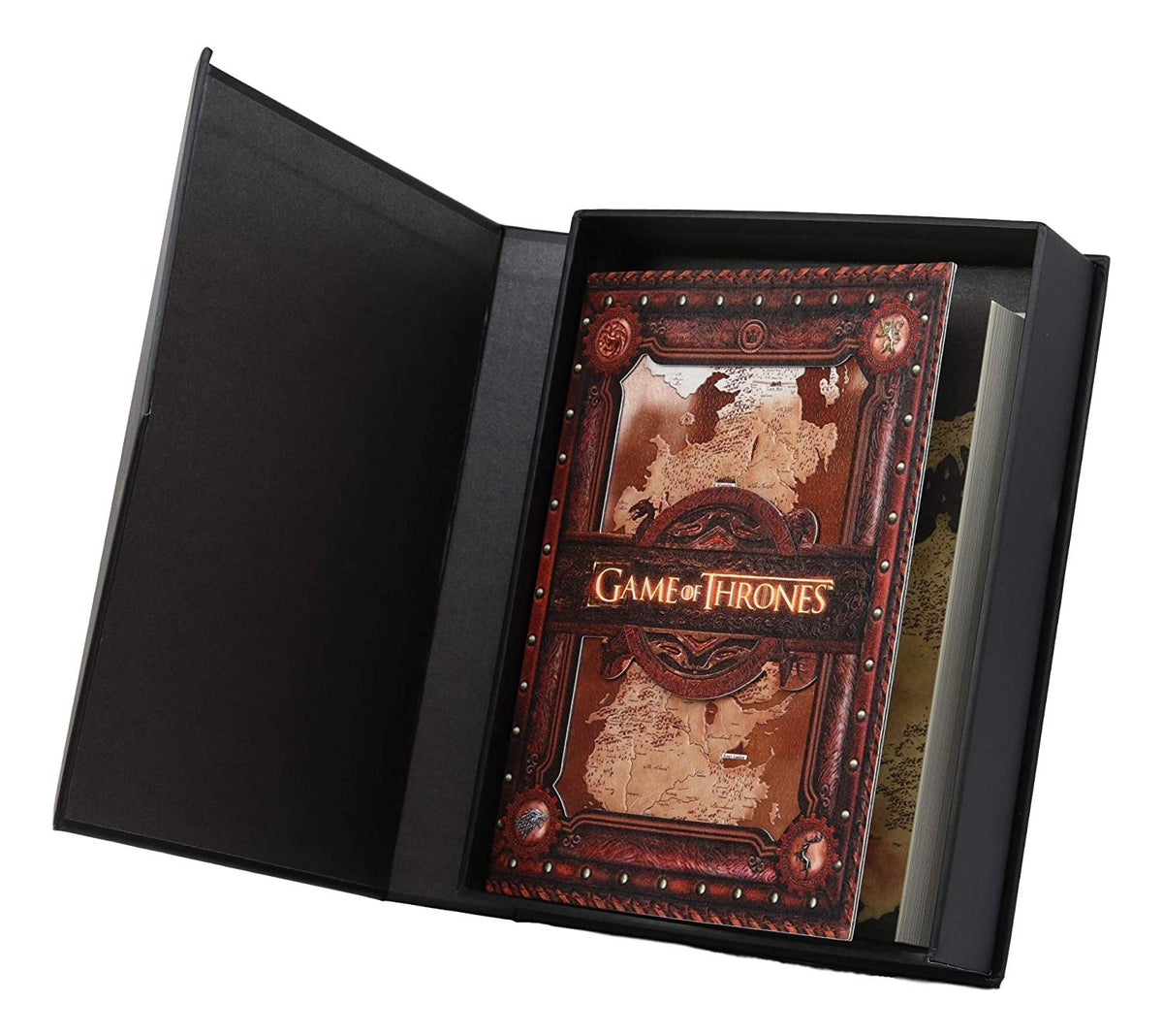 Game of Thrones Seven Kingdoms Map House Sigils Embossed Journal 5"x7" Book - Ebros Gift