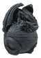 Ebros Bone Collector Celtic Druid Dragon Sitting On Gyrosphere Orb Jewelry Box Statue