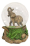Safari Grasslands Savanna African Bush Elephant Glitter Water Globe Figurine