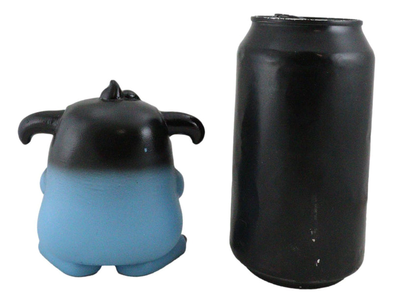 Underbedz Blue Black Zorg The 4 Eyed Alien Monster With Droopy Horns Figurine
